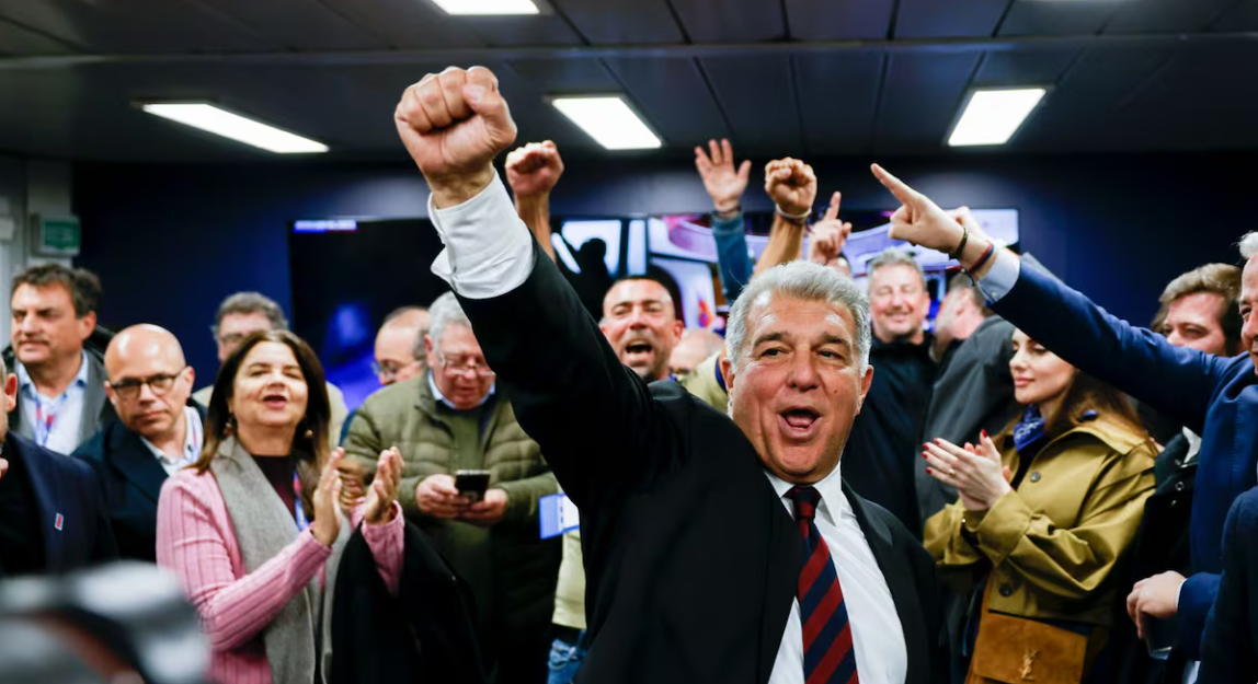 牛牛棋牌-拉波尔塔历史性连任：得票率创新高，掌舵巴萨至2031年